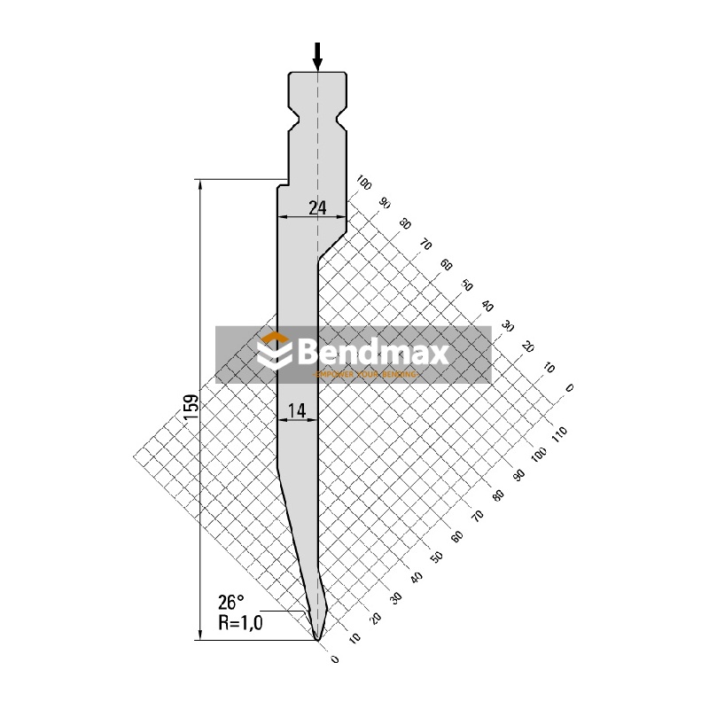 Forming precise sub-90 degree bends with narrow profile press brake tooling