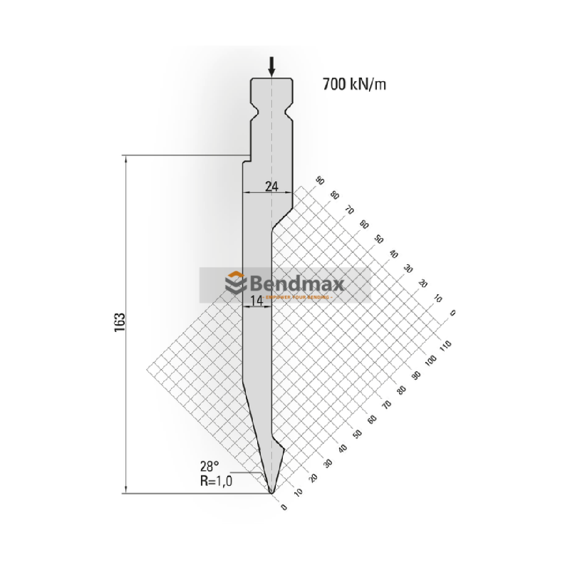 LVD press brake tool - European punches  19021