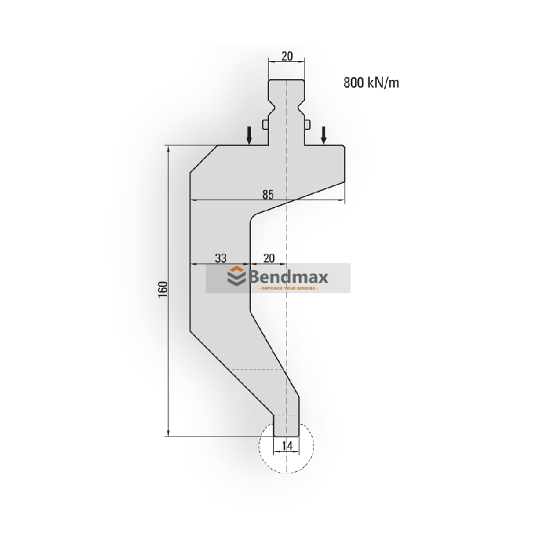 press brake gooseneck Radius Tools and Holder